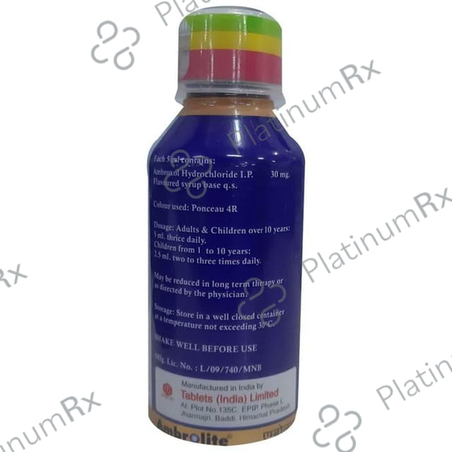 Ambrolite 30mg Syrup 100ml