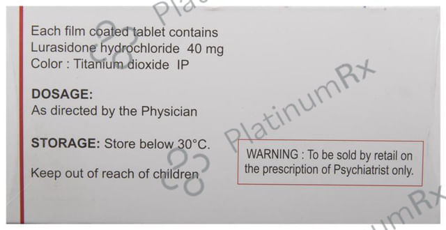 Lurata 40mg Tablet 10s