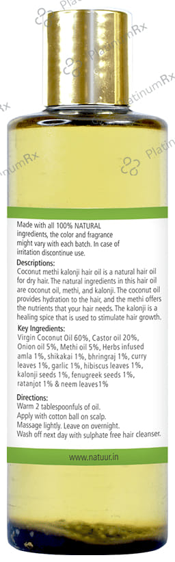 Natuur Coconut kalonji & methi Hair Growth Oil