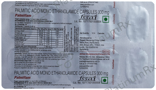 Palmiflam 300mg Capsule 10s