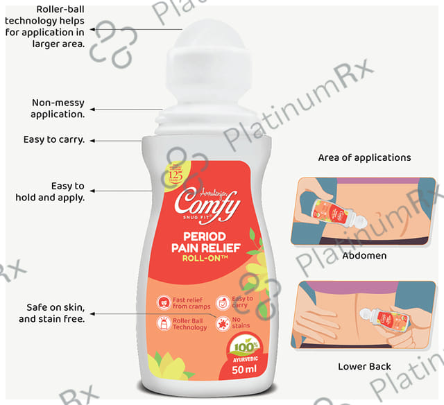 Amrutanjan Comfy Snug Fit Period Pain Relief Roll-On