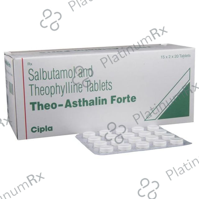Theo Asthalin Forte 4/200mg Tablet 20s