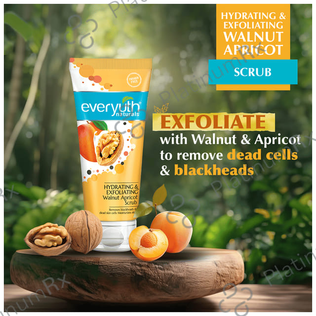 Everyuth Naturals Hydrating & Exfoliating Walnut Apricot Scrub 50 gm