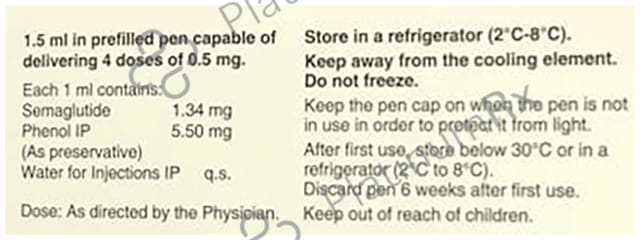 Semaneo 0.5mg Pre-Filled Pen Injection 1.5ml  (1 Multi-dose Disposable Pen, 5 Needle, 5 Alcohol Swab)