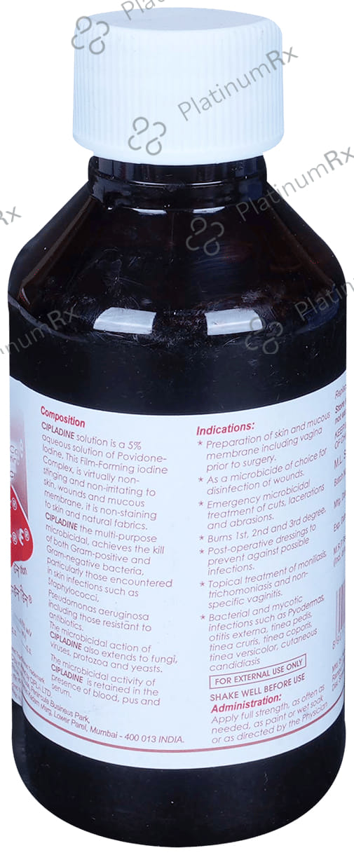 Cipladine 5% Solution 100ml