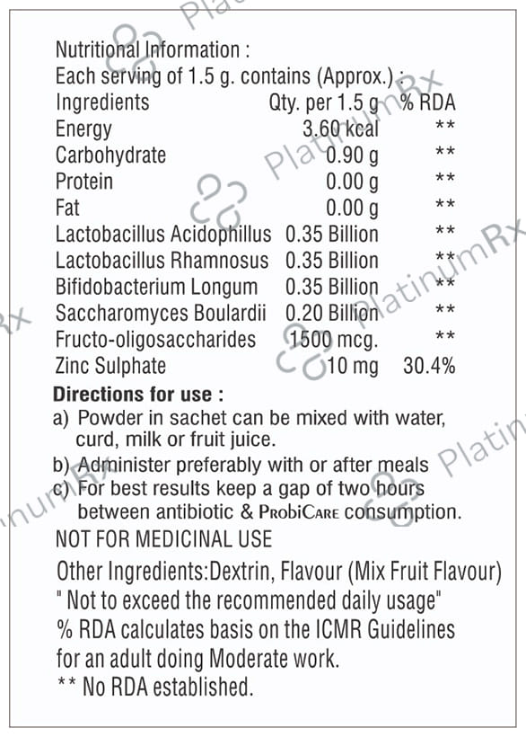 Probicare Sachet (1.5gm Each)