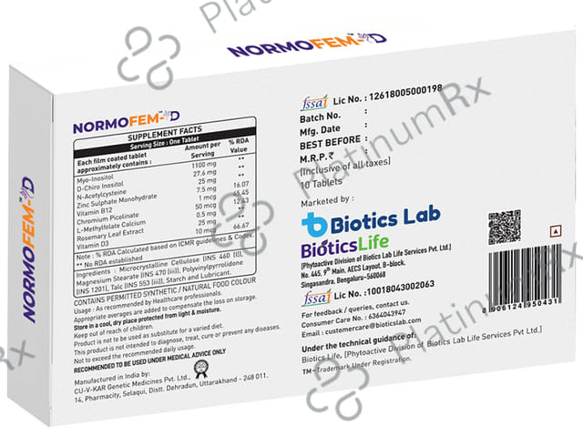 Normofem-D Tablet for Hormonal Regulation