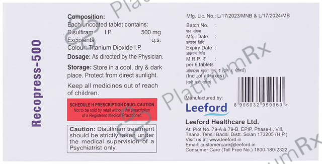 Recopress 500mg Tablet