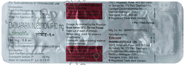 Lomoh 60mg Injection 0.6ml