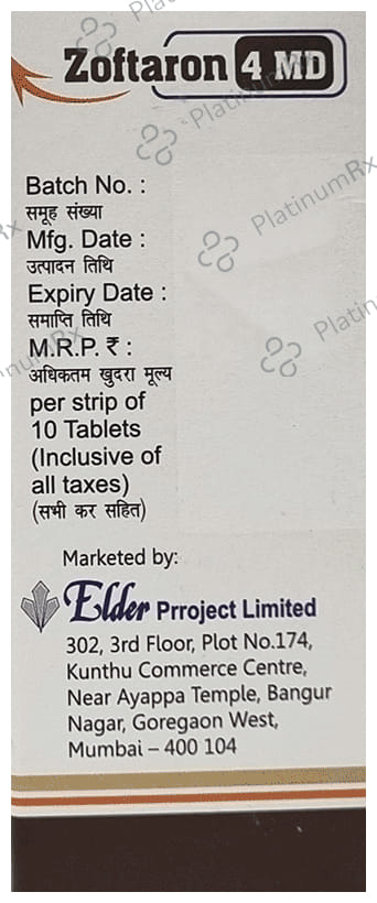Zoftaron 4mg Tablet MD