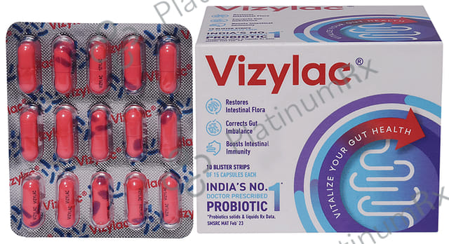 Vizylac Lactic Acid 120M Bacillus For Gut Health Capsule 15s