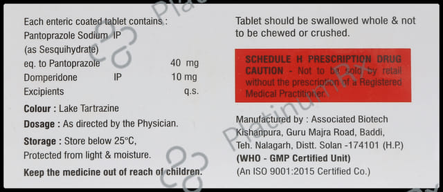 Pantox D 10/40mg Tablet 10s