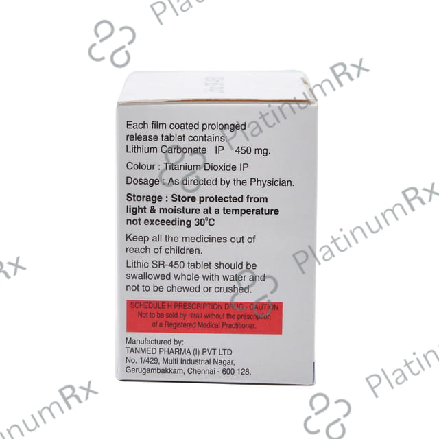Lithic 450mg Tablet SR