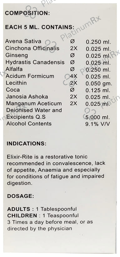 LDD Bioscience Elixir-Rite Restorative Tonic 180 ml
