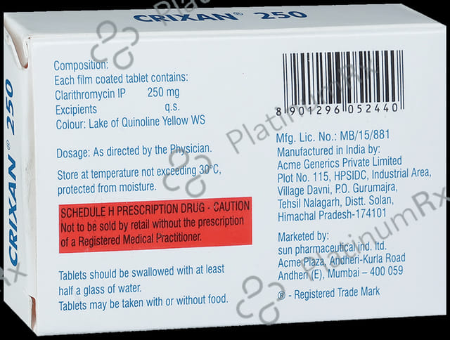 Crixan 250mg Tablet 10s