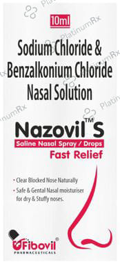 Nazovil S Saline Nasal Spray/Drops 10ml