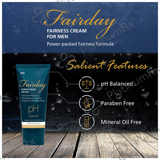 Fairday pH Balanced Fairness Cream for Men (50gm Each) 1 Tube