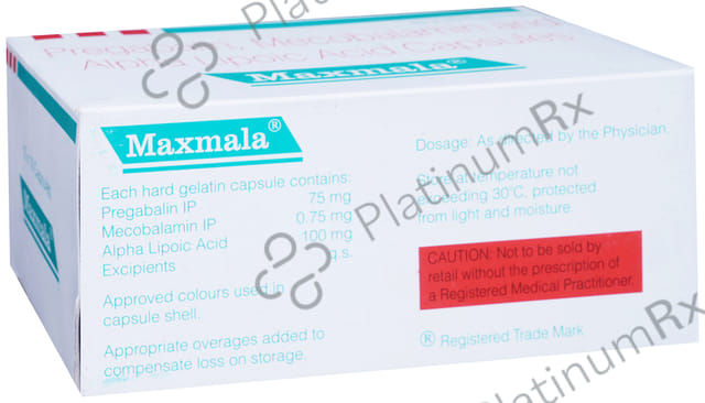 Maxmala 75/100mg/750mcg Capsule 10s