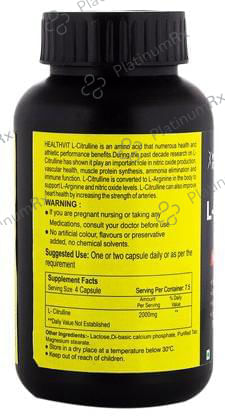 HealthVit Fitness L-Citrulline 1000mg Capsule