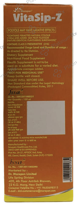 Dr. Morepen Vitasip Z Syrup 100ml