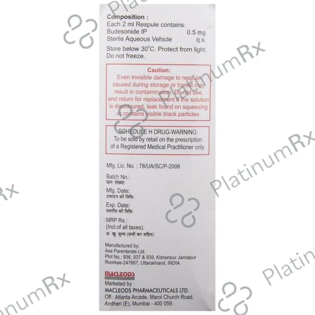 Bunase 0.5mg Respule 5s