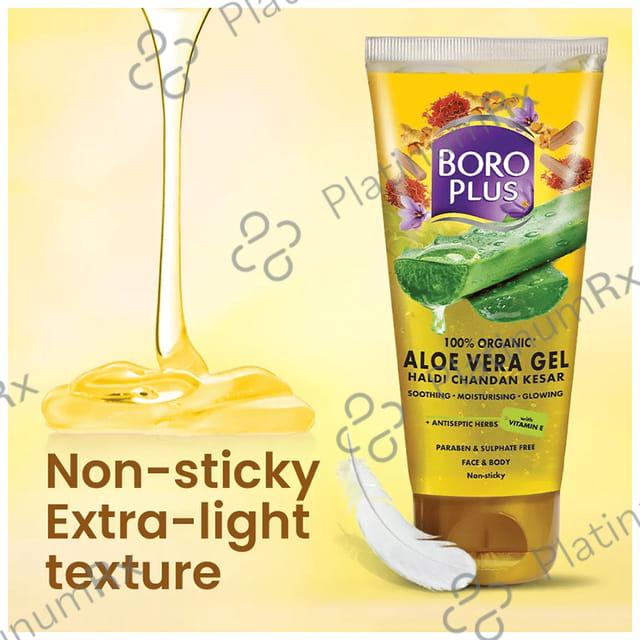Boroplus 100% Organic Aloe Vera Gel Haldi Chandan Kesar 60 ml