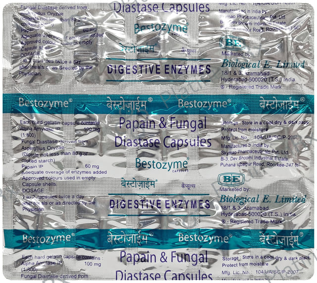 Bestozyme 100/60mg Capsule 15s