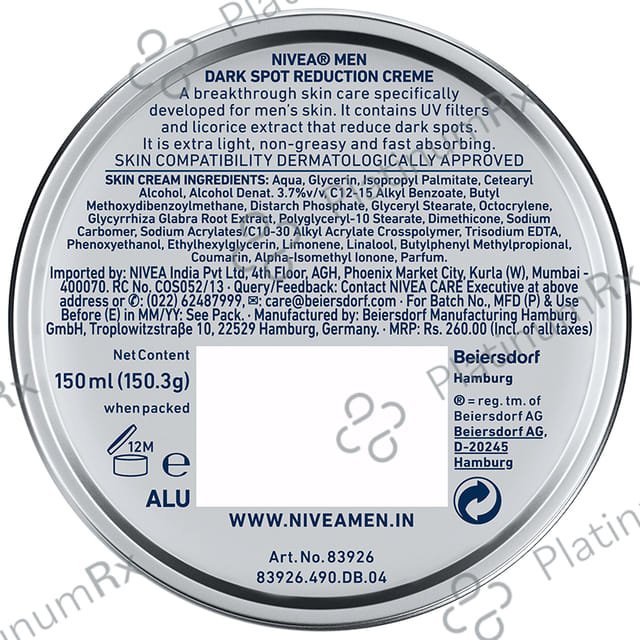 Nivea Men Dark Spot Reduction Creme 150 ml