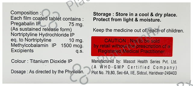 Preganumb MNT 75mg/10mg/1500mcg Tablet