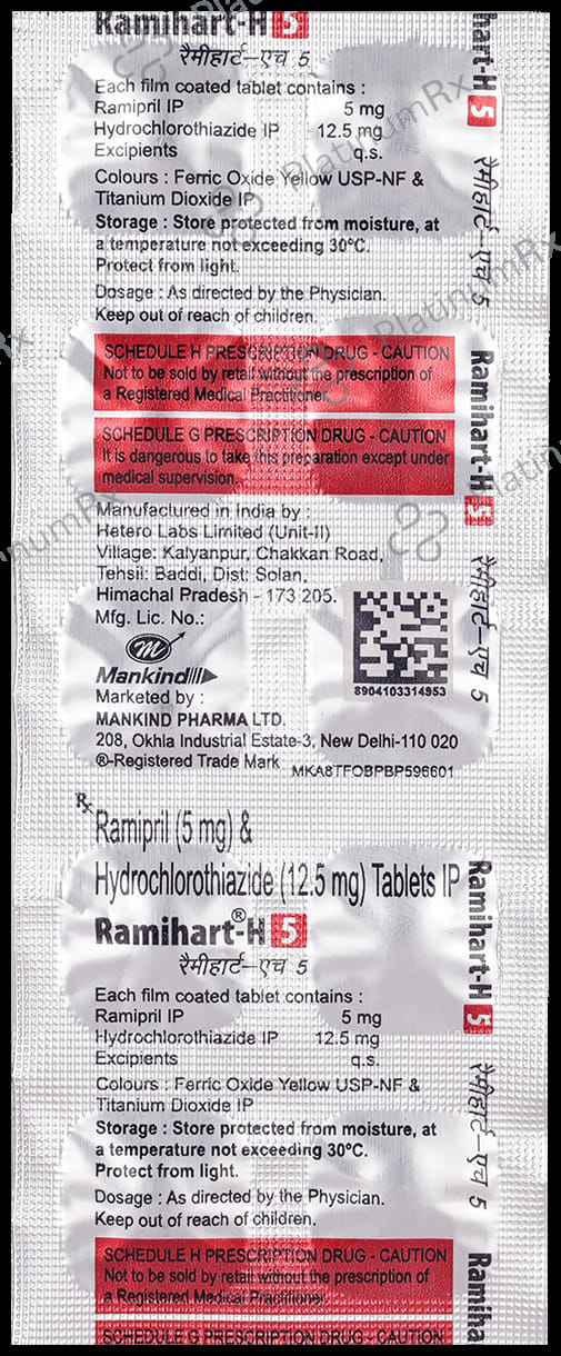 Ramihart H 12.5/5mg Tablet 10s