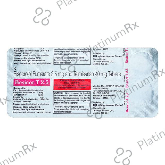 Besicor T 2.5/40mg Tablet 10s