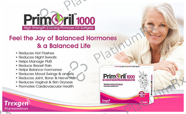Trexgen Primoril 1000 High Strength Evening Primrose Oil Softgels