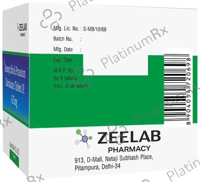 Amoxible CL 625mg Tablet 6s