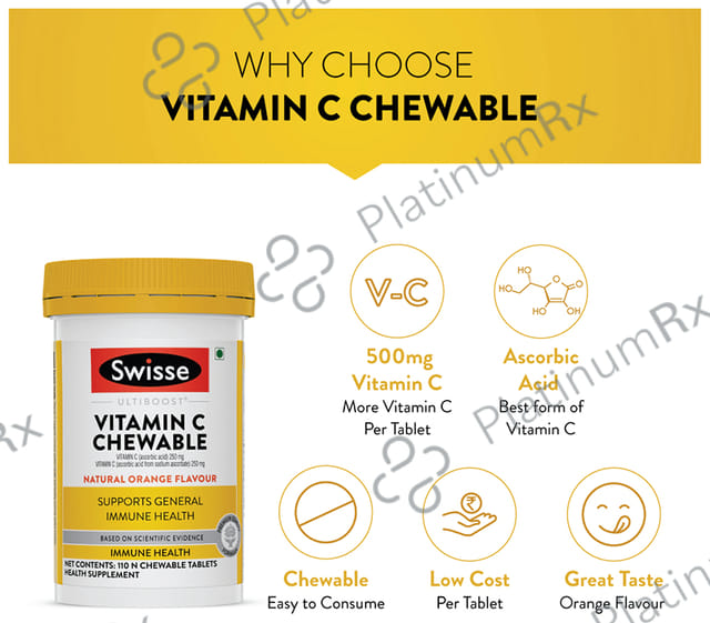 Swisse Ultiboost Vitamin C Chewable Natural Orange Tablet 110s