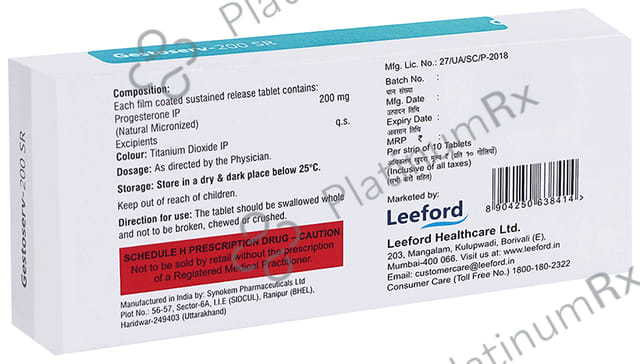 Gestoserv 200mg Tabler SR 10s