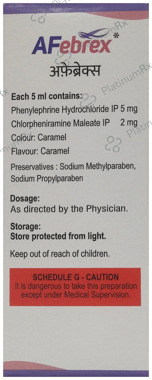 Afebrex 2/5mg Syrup 60ml