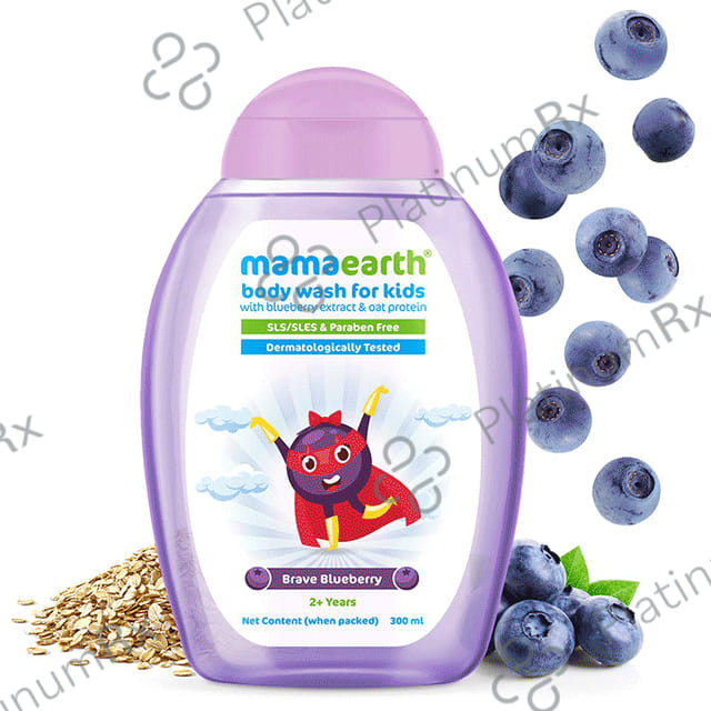 Mamaearth Body Wash for Kids with Blueberry Extract & Oat Protein