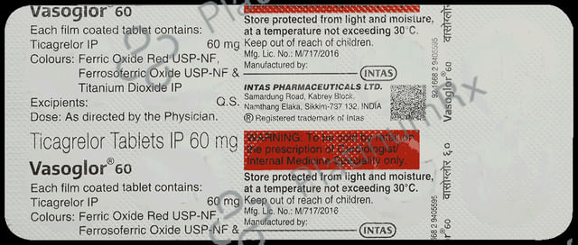 Vasoglor 60mg Tablet 10s