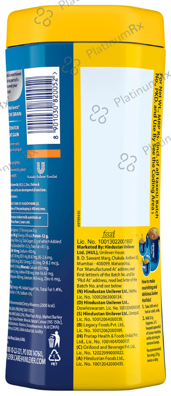 Horlicks Junior- For Kids' Active Brain & Height Gain - Flavour Chocolate