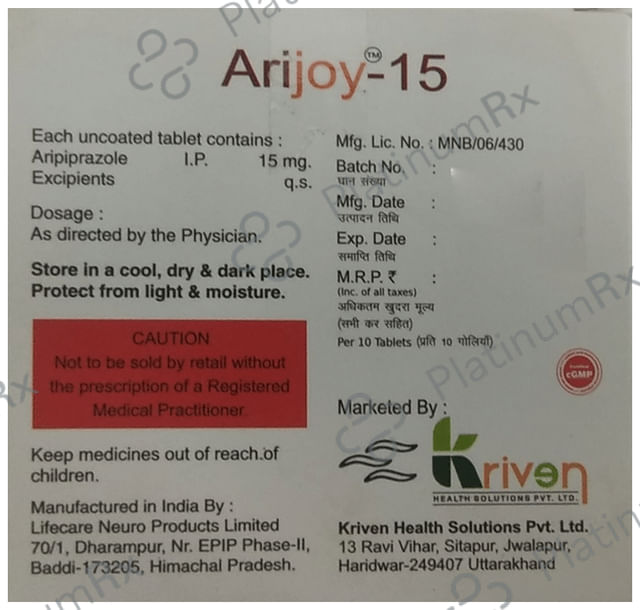 Arijoy 15 Tablet