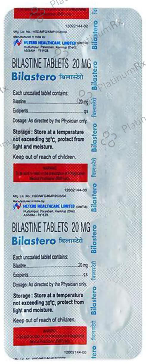 Bilastero 20mg Tablet 10s