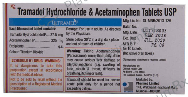 Ultramed 325/37.5mg Tablet 10s
