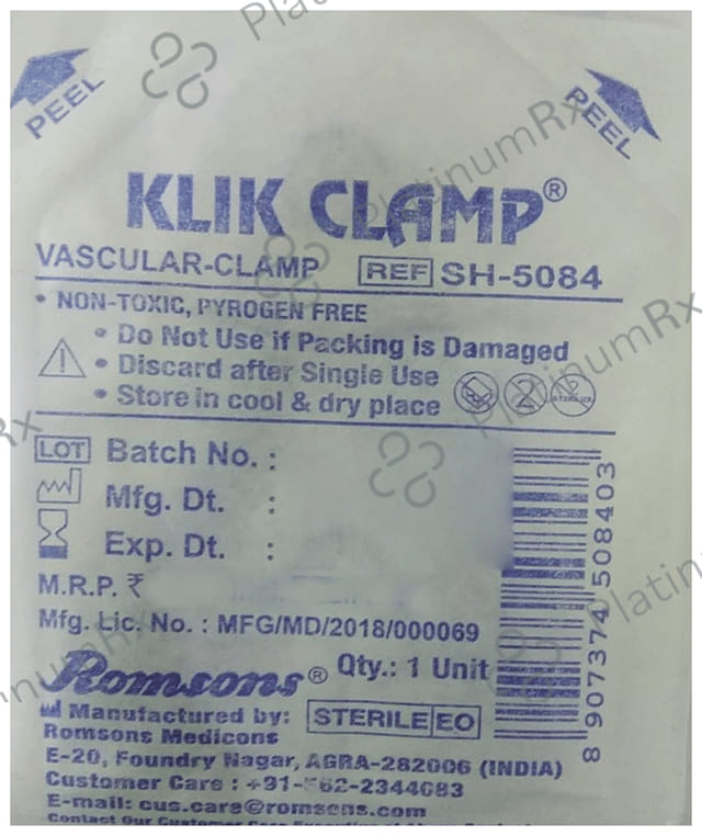 Romsons Klik Clamp Vascular-Clamp