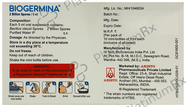 Biogermina Oral Suspension 5ml