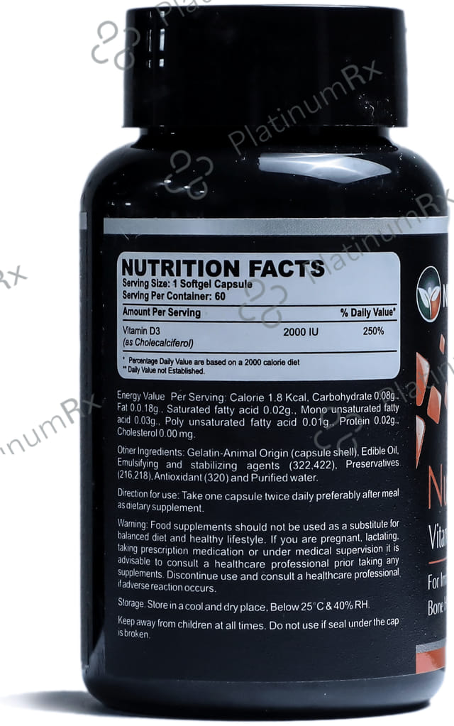 Nuvilife NuviFerol Vitamin D3 Capsule 60 Soft Gelatin Capsule