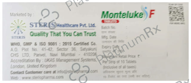 Monteluke F 120/10mg Tablet 10s
