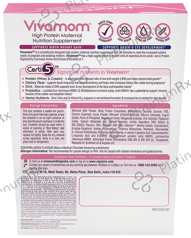 Vivamom High Protein Chocolate Flavour Powder 200gm