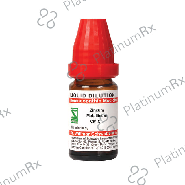 Dr Willmar Schwabe India Zincum Metallicum Dilution CM CH