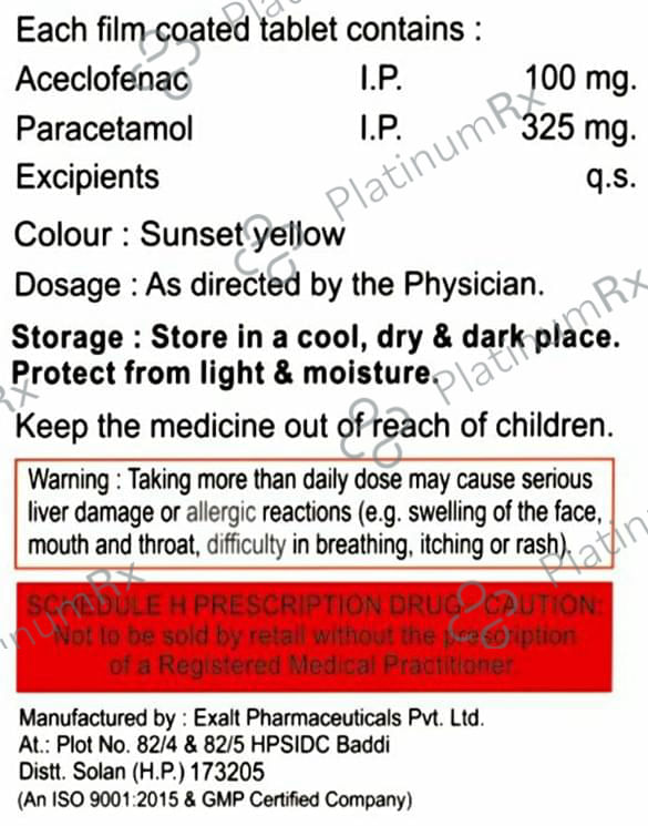 Zekonac P 100/325mg Tablet 10s