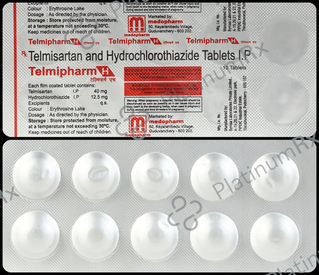 Telmipharm H 40 /12.5 mg Tablet 10s